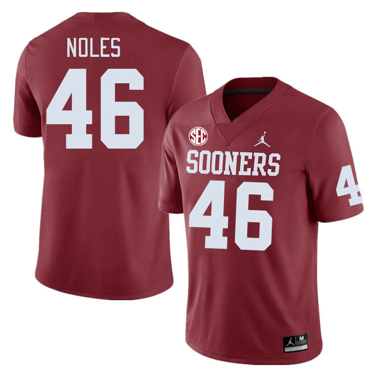 #46 Dax Noles Oklahoma Sooners 2024 SEC Conference College Football Jerseys-Crimson